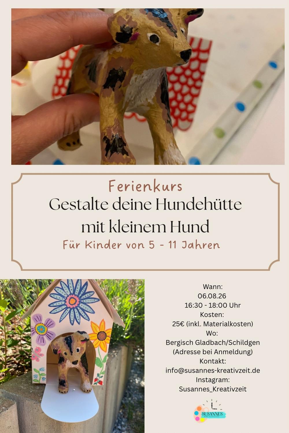 Ferienkurs – Gestalte deine Hundehütte mit kleinem Hund